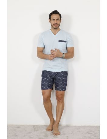 PYJAMA COURT BLEU VITTO