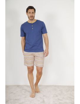 PYJAMA COURT BLEU YVON