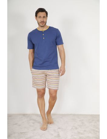PYJAMA COURT BLEU YVON