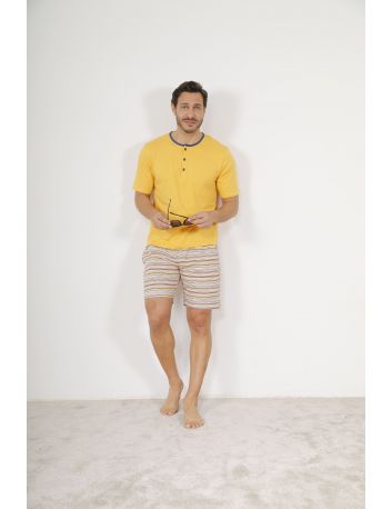 PYJAMA COURT JAUNE YVON