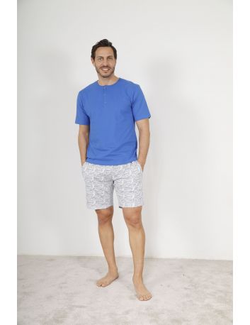 PYJAMA COURT BLEU YVES