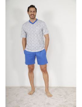 PYJAMA COURT BLEU YVES
