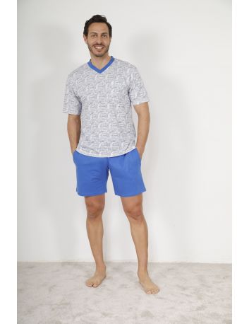 PYJAMA COURT BLEU YVES