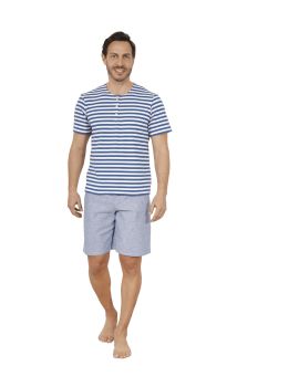 PYJAMA COL V BLEU YANNICK