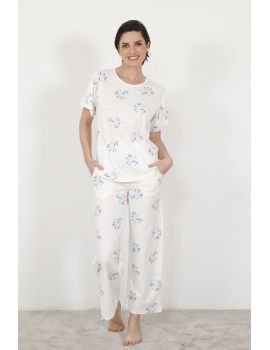 ENSEMBLE COURT D'ETE BLEU ZABOU