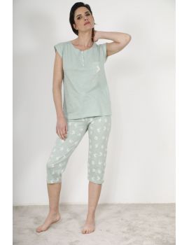 PYJAMA COURT VERT ZAELLE