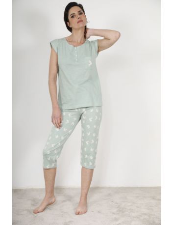 PYJAMA COURT VERT ZAELLE