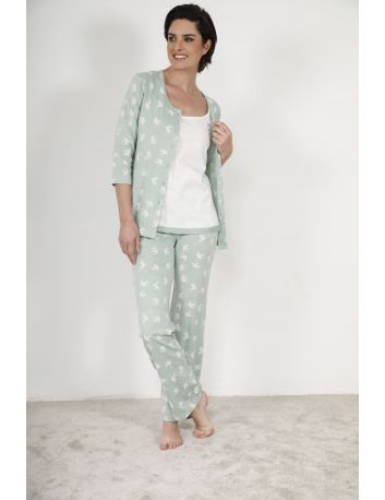 TRIO MAILLE VERT ZAELLE