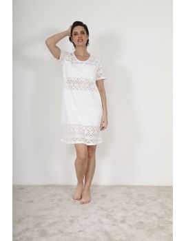 ROBE D'ETE COURTE BLANC ZOEY