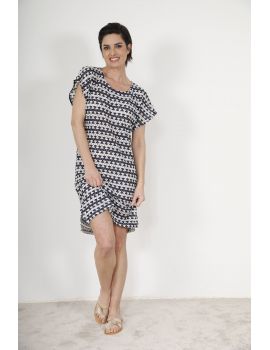 ROBE D'ETE COURTE BLEU ZOELINE