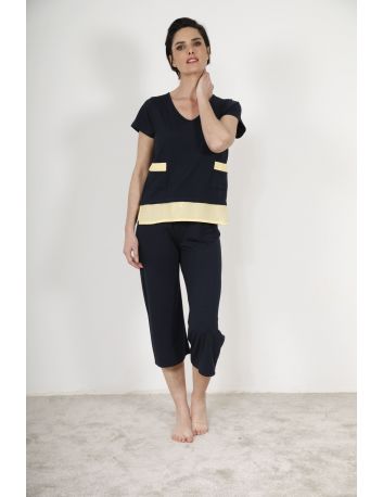 PYJAMA COURT BLEU ZELY