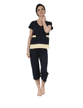 PYJAMA COURT BLEU ZELY