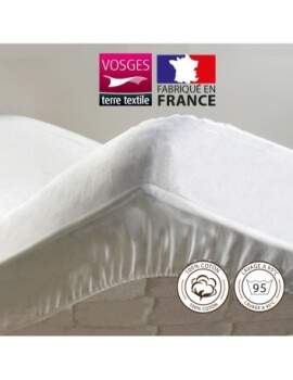 Protège-matelas - 80 x 200 cm - Molleton - Made in France