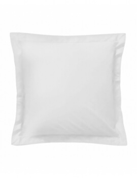 Taie d'oreiller carrée - Blanc - 65 x 65 cm - 57 fils - 100% coton - Made in France