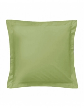 Taie d'oreiller carrée - Vert - 65 x 65 cm - 57 fils - 100% coton - Vert - Made in France