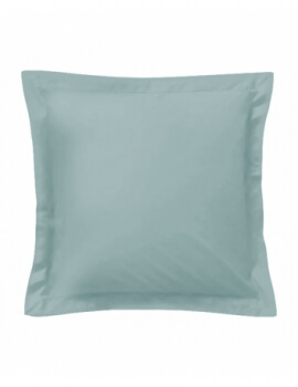 Taie d'oreiller carrée - Turquoise - 65 x 65 cm - 57 fils - 100% coton - Made in France