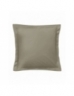 Taie d'oreiller carrée - Taupe - 65 x 65 cm - 57 fils - 100% coton - Made in France