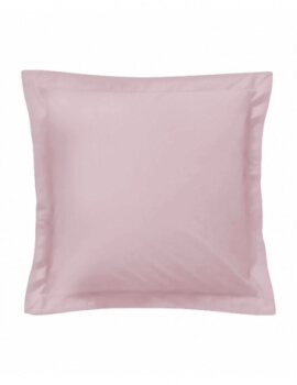 Taie d'oreiller carrée - Rose - 65 x 65 cm - 57 fils - 100% coton - Made in France