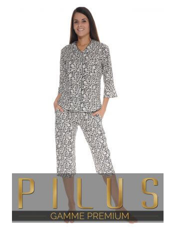 PYJAMA BOUTONNE BLANC ODALIE-