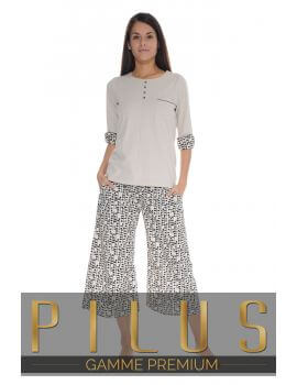 PYJAMA COURT BLANC ODALIE-