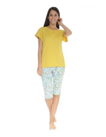 CHEMISE DE NUIT JAUNE MYRIELLE