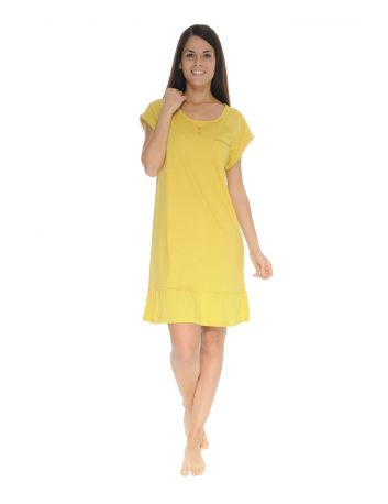 CHEMISE DE NUIT JAUNE MYRIELLE-