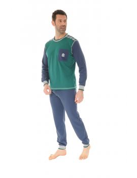 PYJAMA LONG JOGGING VERT SEYLAN