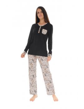 PYJAMA LONG NOIR RIVA 617518143