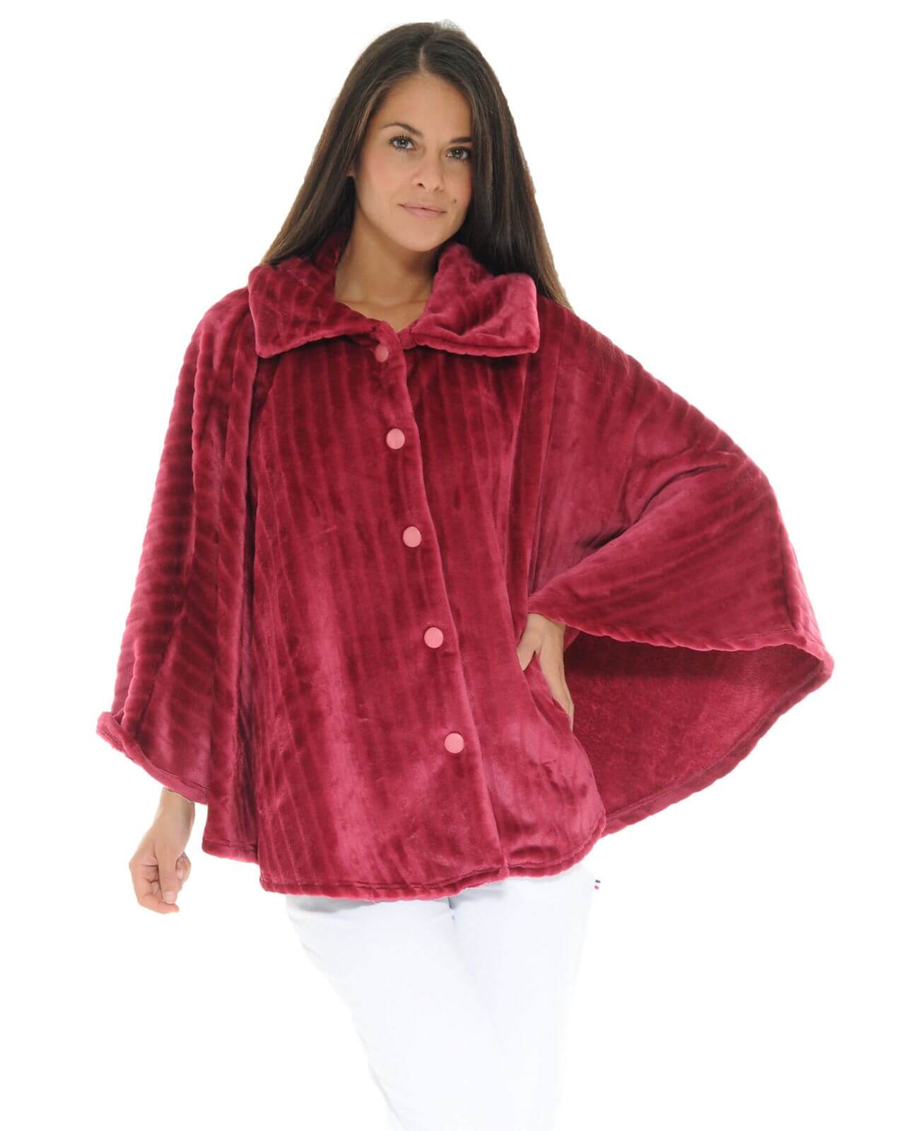 Poncho Polaire d'Intérieur Femme