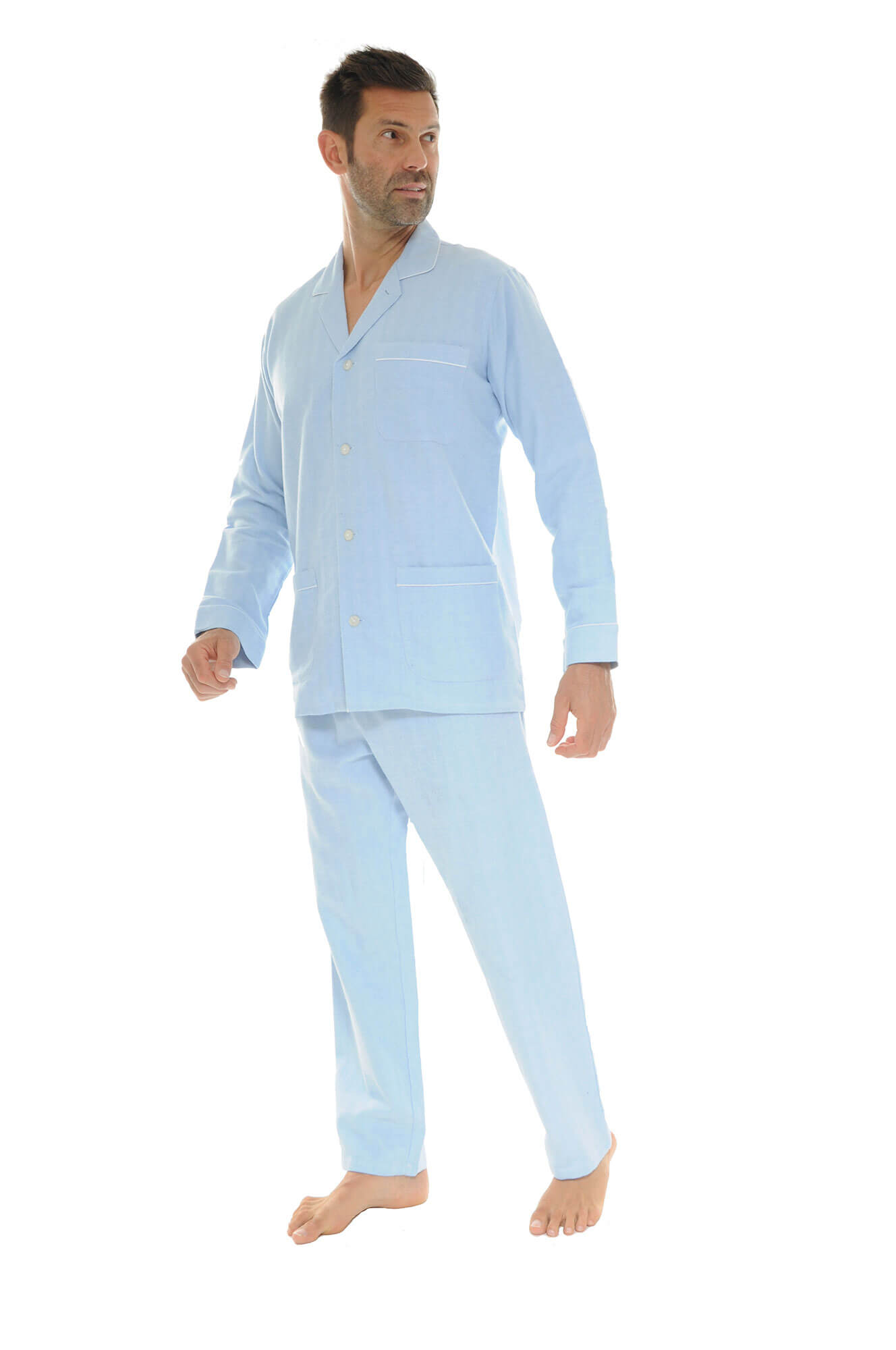 Pyjama Homme Coton Manches Longues | Sommeil Heureux