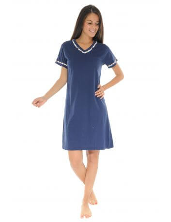 CHEMISE DE NUIT BLEU VALIA 